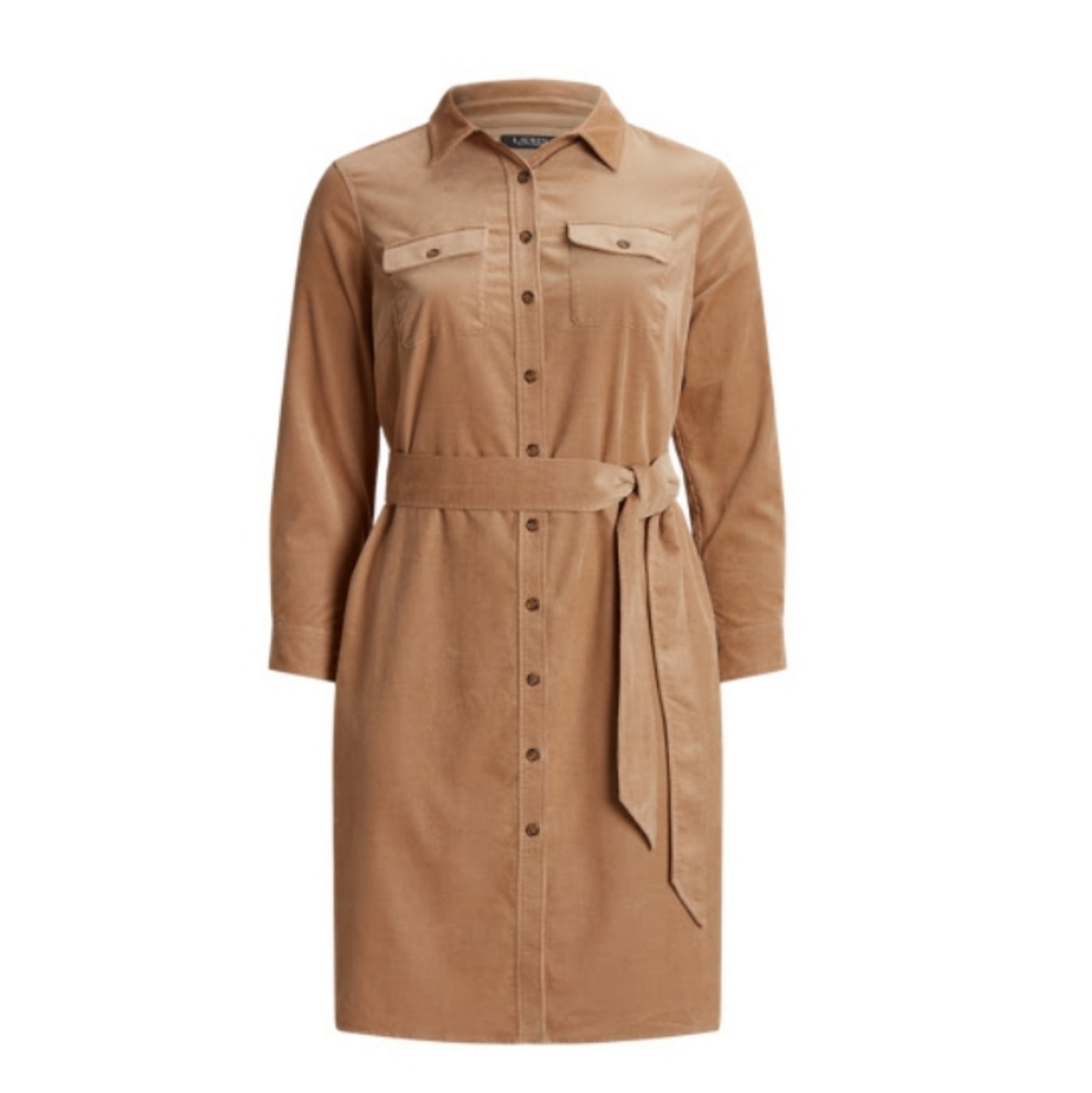 Ralph Lauren Belted Cordoroy Shirt Dress  Shacket sz 14🍁🍂🍃🌾